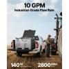 VEVOR New Portable Diesel Tank, 58 Gallon Capacity & 10 GPM Flow Rate, Diesel Fuel Tank with 12V Electric Transfer Pump and 13.1ft Rubber Hose, PE Diesel Transfer Tank for Easy Fuel Transportation(Grey)