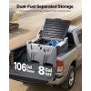 VEVOR New Portable Diesel Tank, 58 Gallon Capacity & 10 GPM Flow Rate, Diesel Fuel Tank with 12V Electric Transfer Pump and 13.1ft Rubber Hose, PE Diesel Transfer Tank for Easy Fuel Transportation(Grey)