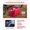 VEVOR New Portable Diesel Tank, 58 Gallon Capacity & 10 GPM Flow Rate, Diesel Fuel Tank with 12V Electric Transfer Pump and 13.1ft Rubber Hose, PE Diesel Transfer Tank for Easy Fuel Transportation(Red)