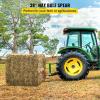VEVOR Pair Hay Spear 39″ Bale Spear 3000 lbs Capacity, Bale Spike Quick Attach Square Hay Bale Spears 1 3/4″, Red Coated Bale Forks, Bale Hay Spike with Hex Nut & Sleeve for Buckets Tractors Loaders