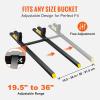 VEVOR Pallet Forks, 2000 lbs Clamp on Pallet Forks, 60″ Total Length Heavy Duty Pallet Forks with Adjustable Stabilizer Bar, Tractor Bucket Forks for Tractor Attachments, Skid Steer, Loader Bucket(60 inch)