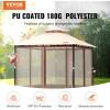 VEVOR Patio Gazebo for 6-8 Person, 10 x 10 FT Backyard Gazebo, with Mosquito Netting, Metal Frame, and PU Coated 180G Polyester, Outdoor Canopy Shelter for Patio, Backyard, Lawn, Garden, Deck(Beige/Black)