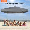 VEVOR Patio Gazebo for 6-8 Person, 10 x 10 FT Backyard Gazebo, with Mosquito Netting, Metal Frame, and PU Coated 180G Polyester, Outdoor Canopy Shelter for Patio, Backyard, Lawn, Garden, Deck(Gray)