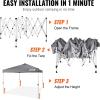VEVOR Patio Gazebo for 6-8 Person, 10 x 10 FT Backyard Gazebo, with Mosquito Netting, Metal Frame, and PU Coated 180G Polyester, Outdoor Canopy Shelter for Patio, Backyard, Lawn, Garden, Deck(Gray)
