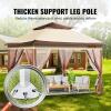 VEVOR Patio Gazebo for 6-8 Person, 10 x 10 FT Backyard Gazebo, with Mosquito Netting, Metal Frame, and PU Coated 180G Polyester, Outdoor Canopy Shelter for Patio, Backyard, Lawn, Garden, Deck(Brown)