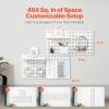 VEVOR Pegboard Combination Kit, 11″ x 11″ Plastic Pegboard, 4 Panels, Peg Board Wall Organizer Kit with Accessories, for Garage Tool Storage Kitchen Living Room Craft Room Office Bathroom Home, White