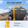 VEVOR Pickup Truck Crane with 1100 lbs Manual Winch, Folding Truck-Mounted Bed Crane, Steel Pickup Truck Jib Crane Hoist 360° Swivel for Lifting Goods in Construction, Factory