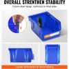 VEVOR Plastic Storage Bins 12 Pack (11 x 5 x 5-Inch), Hanging Stackable Storage Organizer Bins, Heavy Duty Stacking Containers for Closet, Garage, Office, Home, Pantry or Small Parts Organization(Red&Blue-24PC-1L)