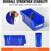 VEVOR Plastic Storage Bins 12 Pack (11 x 5 x 5-Inch), Hanging Stackable Storage Organizer Bins, Heavy Duty Stacking Containers for Closet, Garage, Office, Home, Pantry or Small Parts Organization(Red&Blue-12PC-5L)
