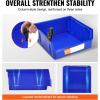 VEVOR Plastic Storage Bins 12 Pack (11 x 5 x 5-Inch), Hanging Stackable Storage Organizer Bins, Heavy Duty Stacking Containers for Closet, Garage, Office, Home, Pantry or Small Parts Organization(Red&Blue-6PC-10L)