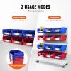 VEVOR Plastic Storage Bins 12 Pack (11 x 5 x 5-Inch), Hanging Stackable Storage Organizer Bins, Heavy Duty Stacking Containers for Closet, Garage, Office, Home, Pantry or Small Parts Organization(Red&Blue-6PC-10L)