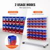 VEVOR Plastic Storage Bins 12 Pack (11 x 5 x 5-Inch), Hanging Stackable Storage Organizer Bins, Heavy Duty Stacking Containers for Closet, Garage, Office, Home, Pantry or Small Parts Organization(Red&Blue-24PC-1L)