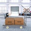 VEVOR Platform Truck, 2000 lbs Capacity Steel Flatbed Cart, 47″ Length x 24″ Width x 32″ Height Flat Dolly, Hand Trucks with 5″ Nylon Casters, Heavy-Duty Utility Push Carts for Luggage Moving(2000 LBS)