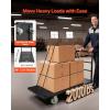 VEVOR Platform Truck, 2000 lbs Capacity Steel Flatbed Cart, 47″ Length x 24″ Width x 32″ Height Flat Dolly, Hand Trucks with 5″ Nylon Casters, Heavy-Duty Utility Push Carts for Luggage Moving(2000 LBS – NEW)