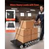 VEVOR Platform Truck, 2000 lbs Capacity Steel Flatbed Cart, 47″ Length x 24″ Width x 32″ Height Flat Dolly, Hand Trucks with 5″ Nylon Casters, Heavy-Duty Utility Push Carts for Luggage Moving(2000 LBS – Large Panel)