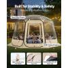 VEVOR Pop up Bubble Tent, 15 x 13.8 ft Waterproof & UV-Resistant, Clear Camping Tent Shelter, Outdoor Garden Dome Igloo Tents with Windows, 540° Panoramic View, for 12-15 Persons Patio Backyard(Transparent 12ft Bubble Tent for 8-10 Person)