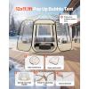VEVOR Pop up Bubble Tent, 15 x 13.8 ft Waterproof & UV-Resistant, Clear Camping Tent Shelter, Outdoor Garden Dome Igloo Tents with Windows, 540° Panoramic View, for 12-15 Persons Patio Backyard(Transparent 12ft Bubble Tent for 8-10 Person)