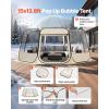 VEVOR Pop up Bubble Tent, 15 x 13.8 ft Waterproof & UV-Resistant, Clear Camping Tent Shelter, Outdoor Garden Dome Igloo Tents with Windows, 540° Panoramic View, for 12-15 Persons Patio Backyard(Transparent 15ft Bubble Tent for 12-15 Person)