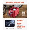 VEVOR Portable Diesel Tank, 116 Gallon Capacity & 10 GPM Flow Rate, Diesel Fuel with 12V Electric Transfer Pump and 13.1ft Rubber Hose, PE Transfer Tank for Easy Fuel Transportation, Gray(Red)