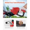 VEVOR Portable Diesel Tank, 116 Gallon Capacity & 10 GPM Flow Rate, Diesel Fuel with 12V Electric Transfer Pump and 13.1ft Rubber Hose, PE Transfer Tank for Easy Fuel Transportation, Gray(Red)