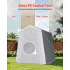 VEVOR Portable Shed Storage Shelter Outdoor, 10x10x8.5 ft Heavy Duty Instant Storage Tent Tarp Sheds with Roll-up Zipper Door and Ventilated Windows for Motorcycle, Bike, Garden Tools(Gray)