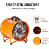 VEVOR Portable Ventilator with Hose, 2 Speed, 10 Inch Utility Blower Exhaust Fan with 33ft Flexible Duct, 350W 1948CFM High Velocity Industrial Air Mover for Extraction and Ventilation(2-Speed  Combo 12 Inch Fan and 33ft Hose)