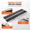 VEVOR Portable Wheelchair Ramp 6FT, Non-Slip Aluminum Folding Handicap Ramp, Door Threshold Ramps for Wheelchair for Home,Wheel Chair Ramp Steps, Cars, Scooter, Cart, Curbs, Stairs(7FT (For height 7-21”))