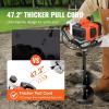 VEVOR Post Hole Digger, 43cc 1250W Auger Post Hole Digger, Gas Powered Earth Digger with 8″ Earth Auger Drill Bit, 30 inch Long Alloy Steel Auger, for Farmland, Garden and Plant, EPA Certification(43CC)