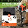 VEVOR Post Hole Digger, 43cc 1250W Auger Post Hole Digger, Gas Powered Earth Digger with 8″ Earth Auger Drill Bit, 30 inch Long Alloy Steel Auger, for Farmland, Garden and Plant, EPA Certification(52CC)