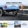 VEVOR Receiver Hitch Mounted Hydraulic Pickup Truck Crane, 1000 lbs Capacity, 360° Swivel, Three Boom Capacities of 500 lbs, 750 lbs & 1000 lbs, for Lifting Goods in Construction, Forestry, Factory(Hitch-Mount Crane with Adjustable Support Legs)