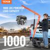 VEVOR Receiver Hitch Mounted Hydraulic Pickup Truck Crane, 1000 lbs Capacity, 360° Swivel, Three Boom Capacities of 500 lbs, 750 lbs & 1000 lbs, for Lifting Goods in Construction, Forestry, Factory(Hitch-Mount Crane with Adjustable Support Legs)