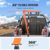 VEVOR Receiver Hitch Mounted Hydraulic Pickup Truck Crane, 1000 lbs Capacity, 360° Swivel, Three Boom Capacities of 500 lbs, 750 lbs & 1000 lbs, for Lifting Goods in Construction, Forestry, Factory(Hitch-Mount Crane with Adjustable Support Legs)