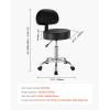 VEVOR Rolling Stool with Wheels, 450 LBS Weight Capacity Round Rolling Stool Chair, Height Adjustable Thickened PU Leather Swivel Stool for Salon, Spa, Massage, Tattoo, Clinic, Black(Modern)