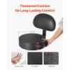 VEVOR Rolling Stool with Wheels, 450 LBS Weight Capacity Round Rolling Stool Chair, Height Adjustable Thickened PU Leather Swivel Stool for Salon, Spa, Massage, Tattoo, Clinic, Black(Modern)