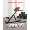 VEVOR Roman Chair Hyperextension Bench, 300 lbs Adjustable Extension Machine, Multi-Function Exercise Equipment for Glute, Hamstring, Lower Back, and Ab Workout, Fitness Weight Bench for Home Gym