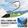VEVOR Rubber Bungee Cords, 50 Pack 21″ Long, Weatherproof Natural Rubber Tie Down Straps with Crimped S Hooks, Heavy Duty Outdoor Tarp Straps for Securing Flatbed Trailers, Canvases, Cargo, and More(24inch 10pcs)
