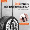 VEVOR Rubber Bungee Cords, 50 Pack 21″ Long, Weatherproof Natural Rubber Tie Down Straps with Crimped S Hooks, Heavy Duty Outdoor Tarp Straps for Securing Flatbed Trailers, Canvases, Cargo, and More(24inch 10pcs)