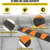 VEVOR Rubber Speed Bump, 1 Pack 2 Channel Speed Bump Hump, 72″ Long Modular Speed Bump Rated 22000 LBS Loading, 72.8 x 12.2 x 2.2 Garage Speed Bump for Asphalt Concrete Gravel Driveway with 2 End Cap(1 Pack + Cap)