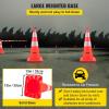 VEVOR Safety Cones, 12 x 28″ Traffic Cones, PVC Orange Construction Cones, 2 Reflective Collars Traffic Cones with Weighted Base and Hand-Held Ring Used for Traffic Control, Driveway Road Parking(6)