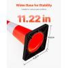 VEVOR Safety Cones, 6 Pack 36″ Traffic Cones, PVC Orange Construction Cones with Reflective Collars and Black Weighted Base, for Traffic Control, Driveway Road Parking and School Improvement(18″H(5Pack))