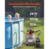 VEVOR Sand Filter Pump for Above Ground Pool, 12 in, 3000 GPH, 1/2 HP Swimming Pool Sand Filter Pump System, Krystal Clear with 6-Way Multi-Port Valve & Strainer Basket, Easy Installation for Pools