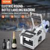 VEVOR Semi-Automatic Round Labeling Machine, 20-50pcs/min, Electric Bottle Label Applicator for Round Bottles, Round Bottle Labeler Suitable for Diameter 0.78-4.72 inches (with Pressing Bar)(Electric)