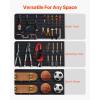 VEVOR Slat Wall Paneling, 2 x 4 ft, PVC Garage Slatwall with Modular Design, Black Slat Wall Easy-to-Install Adjustable Slatwall Panel with Coupling Structure & DIY Cutting, Fits for Storage & Display(Black)