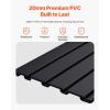 VEVOR Slat Wall Paneling, 2 x 4 ft, PVC Garage Slatwall with Modular Design, Black Slat Wall Easy-to-Install Adjustable Slatwall Panel with Coupling Structure & DIY Cutting, Fits for Storage & Display(Black)