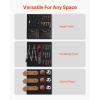 VEVOR Slat Wall Paneling, 4 x 4 ft, PVC Garage Slatwall with Modular Design, Black Slat Wall Easy-to-Install Adjustable Slatwall Panel with Coupling Structure & DIY Cutting, Fits for Storage & Display(Black)