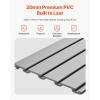 VEVOR Slat Wall Paneling, 4 x 4 ft, PVC Garage Slatwall with Modular Design, Black Slat Wall Easy-to-Install Adjustable Slatwall Panel with Coupling Structure & DIY Cutting, Fits for Storage & Display(Gray)