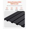 VEVOR Slat Wall Paneling, 4 x 4 ft, PVC Garage Slatwall with Modular Design, Black Slat Wall Easy-to-Install Adjustable Slatwall Panel with Coupling Structure & DIY Cutting, Fits for Storage & Display(Black)