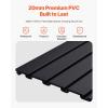 VEVOR Slat Wall Paneling, 8 x 4 ft, PVC Garage Slatwall without Accessories, Black Slat Wall Easy-to-Install Adjustable Slatwall Panel with Coupling Structure & DIY Cutting, Fits for Storage & Display(Black)