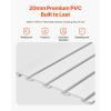VEVOR Slat Wall Paneling, 8 x 4 ft, PVC Garage Slatwall without Accessories, Black Slat Wall Easy-to-Install Adjustable Slatwall Panel with Coupling Structure & DIY Cutting, Fits for Storage & Display(White)