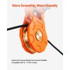 VEVOR Snatch Block Pulley (33,000LBS WLL), Pulley System for Synthetic Rope Or Steel Cable, Change The Direction, Create Mechanical Advantage, Ideal for Truck, Tractor, ATV & UTV, 1 Pack, Orange(Orange)